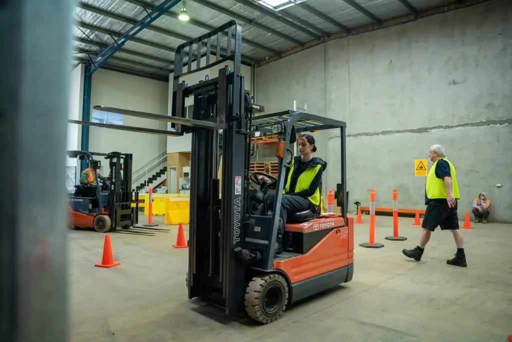 Forklift With Rider